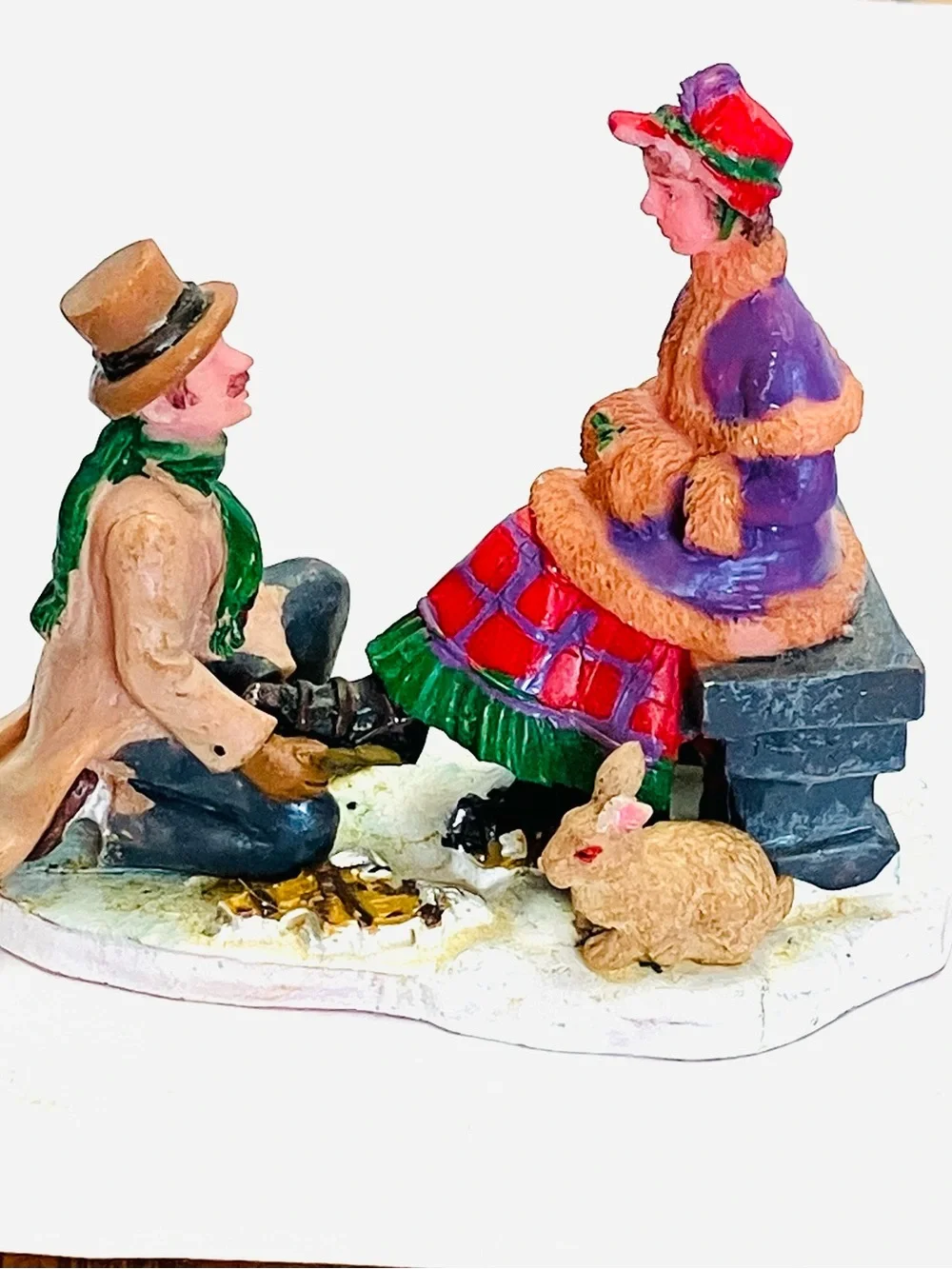Lemax Christmas Village Figures Set Of 3 Minor Wear